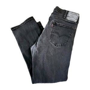 LEVI'S 505 Jeans Men's 38 x 32 Straight Leg Regular Fit Denim Black Cotton Blend